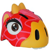 Crazy Safety Bicycle Helmet w. Light - Giraffe - Red