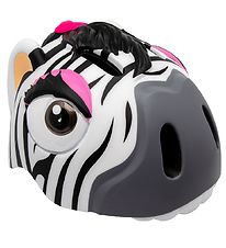Crazy Safety Cykelhjälm m. Ljus - Zebra - Svart/Vit