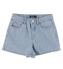 LMTD Shorts - Noos - NlfPinizza - Light Blue Denim/Krijtstrepen