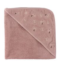 Nrgaard Madsens Hooded Towel - 75x75 cm - Pale Mauve w. Flowers