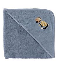 Nrgaard Madsens Hooded Towel - 75x75 cm - Ashley Blue w. Cement