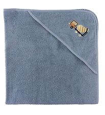 Nrgaard Madsens Hooded Towel - 100x100 cm - Ashley Blue w. Ceme