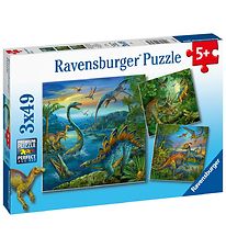 Ravensburger Puzzle Game - 3x49 Bricks - Dinosaur Facinaiton