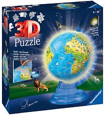 Ravensburger 3D Puzzel - 188 Bakstenen - Kinder Globe Nacht