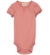 Wheat Bodysuit s/s - Rib - Old Rose