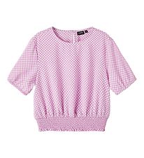 LMTD T-shirt - Cropped - NlfEckali - Lilac Chiffon/Checks