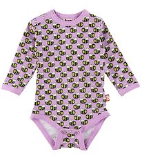 DYR Bodysuit l/s - ANIMALQuack - Soft Viola w. Bees