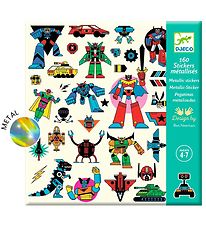 Djeco Stickers - Metallic - 160 pcs - Robots