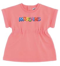 Moschino Robe en Molleton - Rose av. Imprim