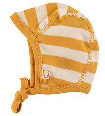 Katvig Baby Hat - Yellow/White Striped