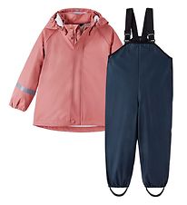 Reima Rainwear w. Suspenders - Tihku - PU - Rose Blush