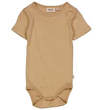 Wheat Bodysuit s/s - Rib - Latte