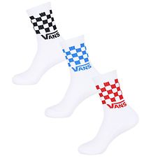 Vans Socks - 3-Pack - Town Check - White