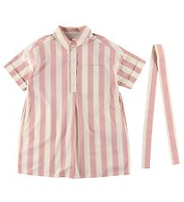Moncler Dress - White/Pink w. Stripes