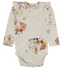 The New Siblings Bodysuit l/s - TnsGaige - White Swan Coral