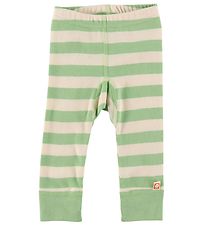 Katvig Leggings - Green/White Striped