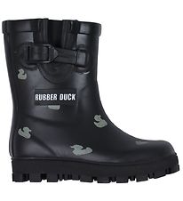 Rubber Duck Rubber Boots - Black w. Logo