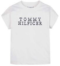 Tommy Hilfiger T-Shirt - Stripe Logo - Wit