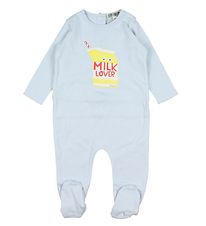 Bonton Nightsuit w. Feet - Milk-Lover - Illusion Blue