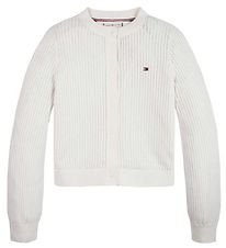 Tommy Hilfiger Cardigan - Stickat - Hkeln - Antike White