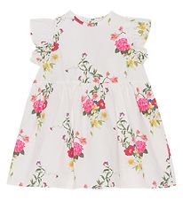 Christina Rohde Dress - White w. Flowers