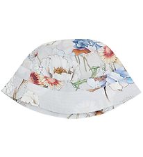 Christina Rohde Bucket Hat - Grey w. Flowers