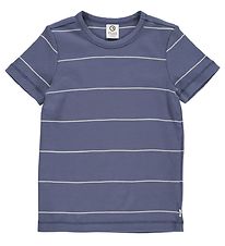 Msli T-shirt - Rib - Indigo w. Stripes