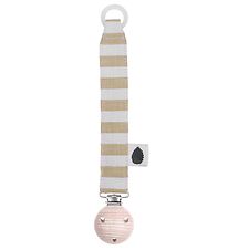 Pine Cone Pacifier Clip - Nohr - Mustard Stripe