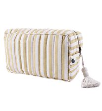 Pine Cone Toiletry Bag - 24 cm - Lulu - Mustard Stripe