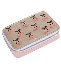 Young Premier Pencil Case w. Contents - Cherry Pom-Pom