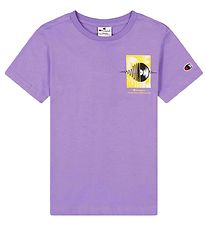 Champion T-shirt - Crew neck - Purple