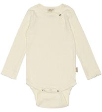 Petit Piao Bodysuit l/s - Pointelle - Off White