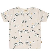 Petit Piao T-shirt - Blommor Tryck - Clover