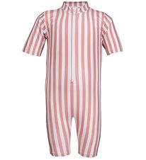 Petit Crabe Coverall Swimsuit - Natsu - UV50+ - Candy Stripes