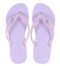 Havaianas Flip Flops - Slim Glitter Flourish - Purple