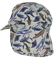 Mikk-Line Swim Hat - Metal w. Sharks