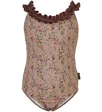 Mikk-Line Swimsuit - Nougat w. Flowers