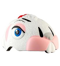 Crazy Safety Bicycle Helmet w. Light - Rabbit - White