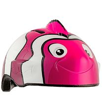 Crazy Safety Bicycle Helmet w. Light - Fish - Pink