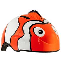 Crazy Safety Bicycle Helmet w. Light - Fish - Orange