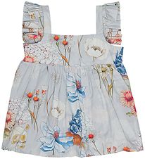 Christina Rohde Top - Bleu Clair av. Fleurs