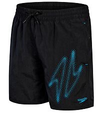 Speedo Swim Trunks - Hyper Boom Logo - Black/Blue