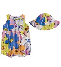 Moschino Summer Romper/Sun Hat - Pink Flowers