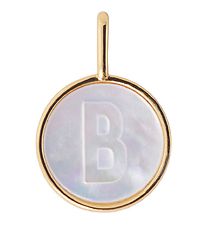 Design Letters Pendant To Necklace - B - Pearl Gold