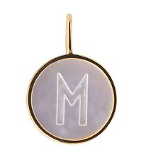 Design Letters Hnge Till Halsband - M - Pearl Gold