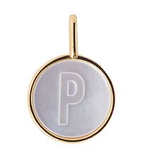 Design Letters Pendant To Necklace - P - Pearl Gold