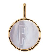 Design Letters Pendant To Necklace - R - Pearl Gold