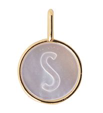 Design Letters Pendant To Necklace - S - Pearl Gold