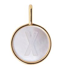 Design Letters Pendant To Necklace - X - Pearl Gold