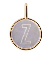 Design Letters Hnge Till Halsband - Z - Pearl Gold